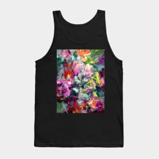 Colorful Abstract Watercolor Flowers - Floral Art Tank Top